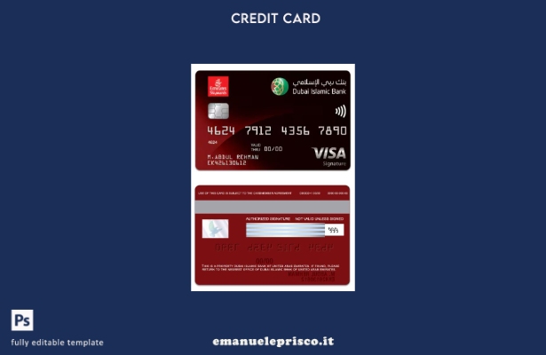 stile verificato Modello di firma Emirati Arabi Uniti Dubai Islamic Bank Emirate
